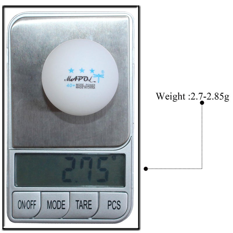 MAPOL Table Tennis Balls 3 Star 40+ Advanced White Ping Pong Ball (60 Pack) - Image 4